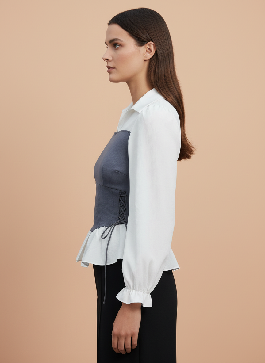 Elegant Corset Style Layered Top for Women