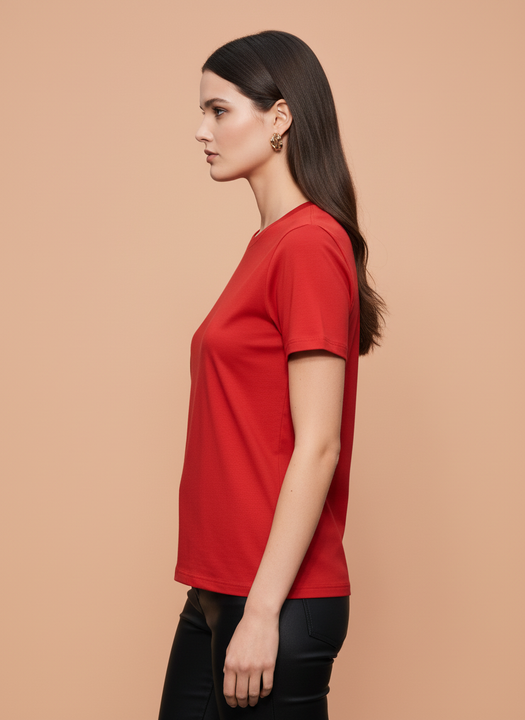 Red We Could All Be Stars Graphic Oversized T-Shirt for Women