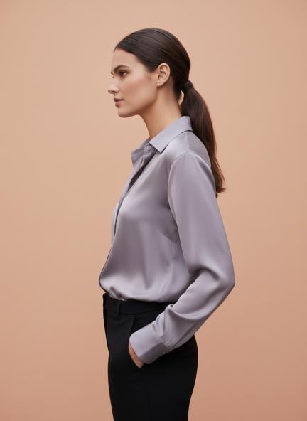 Premium Mauve Regular Fit Summer Satin Shirt