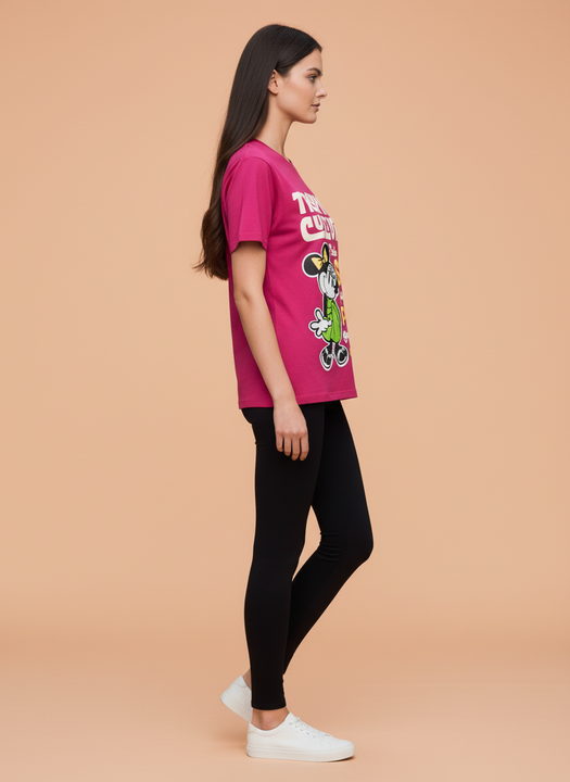 Magenta Tropical Minnie Mouse Oversized T-Shirt