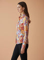 Luxury Muslin Digital Print Puff Sleeve Shirt
