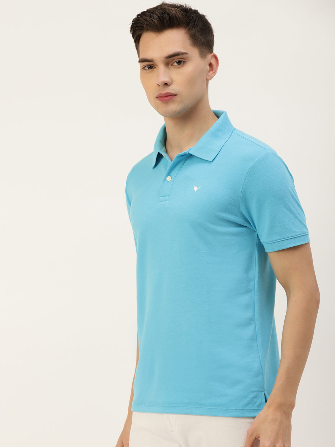 MENS PREMIUM COTTON OVER DYED HALF SLEEVE COLLAR T-SHIRTS