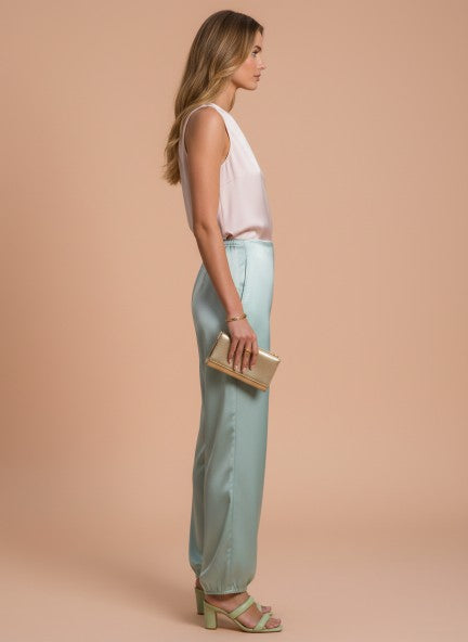 European Satin Loose Fit Trouser