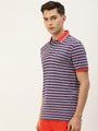 Premium Multicolor Cotton Striped Half Sleeve Polo