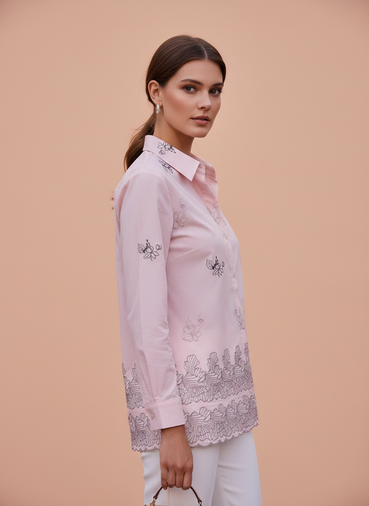 Luxury Embroidered Women’s Long Shirt