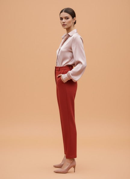 Banana Crepe Burnt Umber C Pant