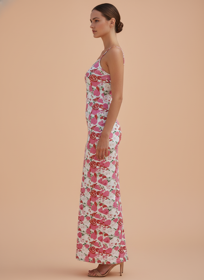 Elegant Floral Bodycon Maxi Dress for Women