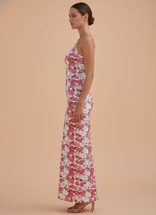Elegant Floral Bodycon Maxi Dress for Women