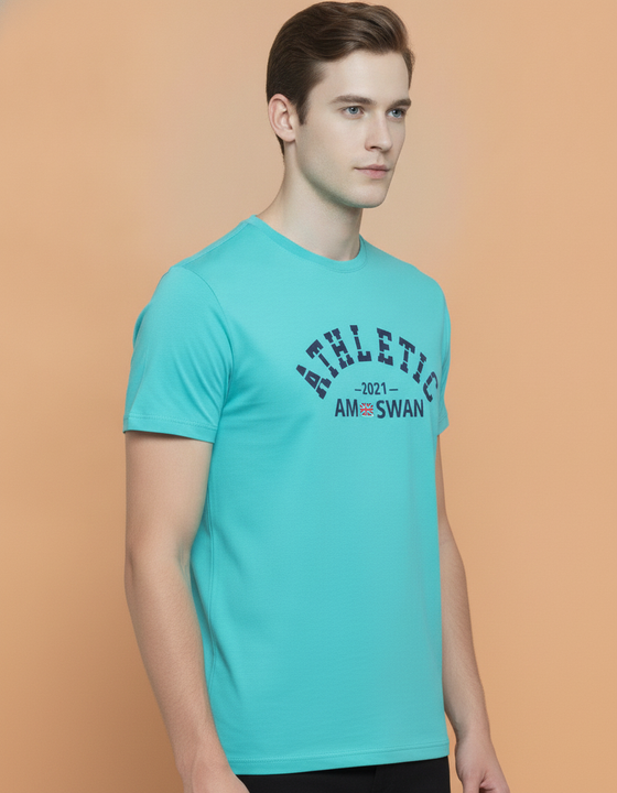 Mens Premium Cotton Printed Half Sleeve Crew Neck T-Shirts