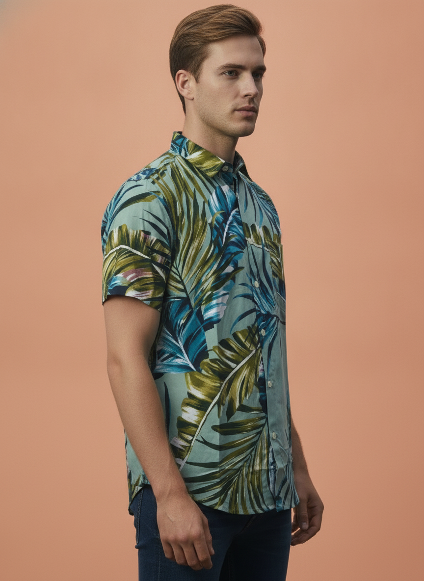 Hawaiian Print Premium Rayon Shirt