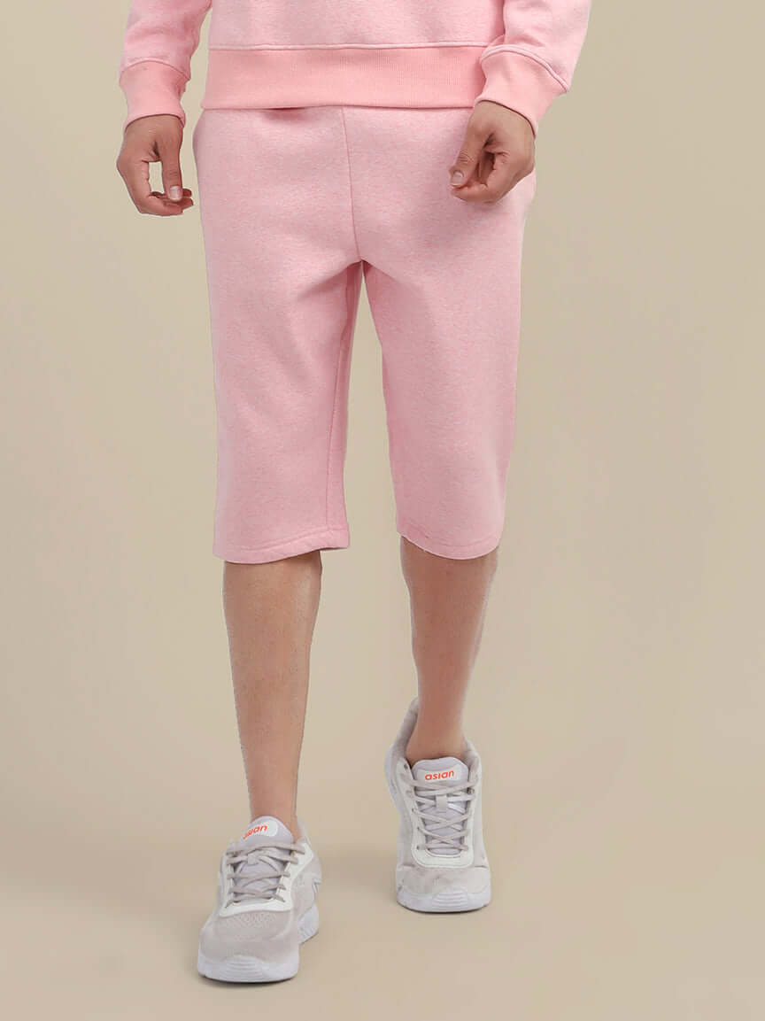 MENS COTTON FLEECE PINK WINTER SHORTS – AM SWAN