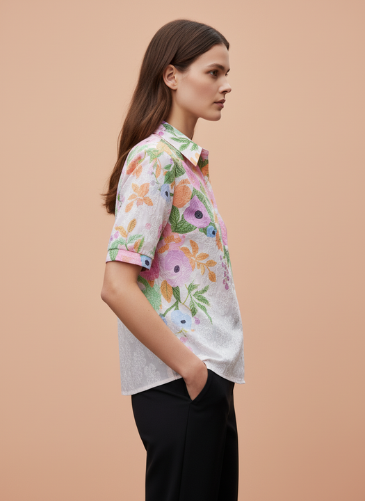 Light Pink Pinstripe Shirt for Women