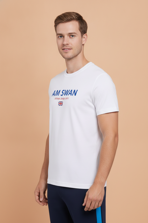 Mens Cotton Rich Lycra Graphic Half  Sleeve Crew Neck T-Shirts