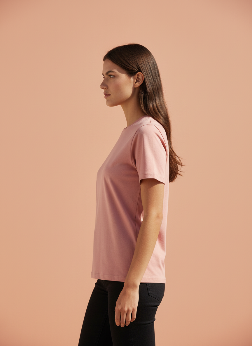 Women's Pink Oversized T-Shirt
