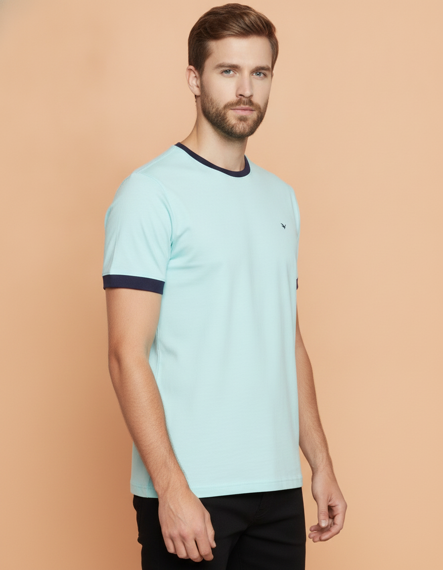 Mens Premium Cotton Half Sleeve Crew Neck T-Shirts