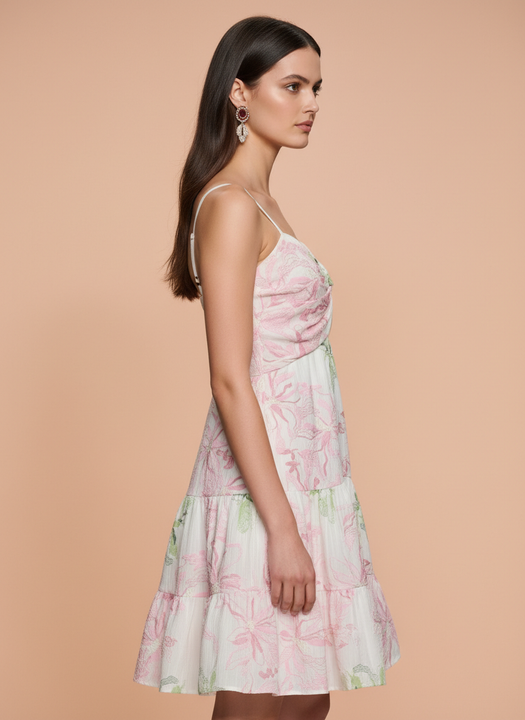 Imported Blossom Charm Floral Mini Dress for Women