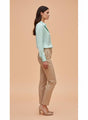 Mint Green Regular Fit Solid Satin Shirt