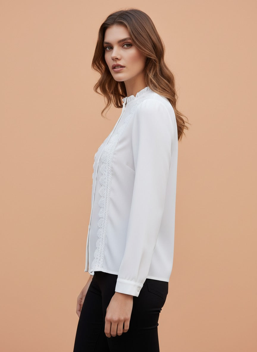 Luxury Lace Panel Women’s Top