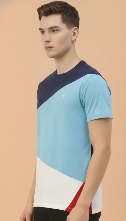 Mens Cotton Rich Lycra Half Sleeve Crew Neck T-Shirts