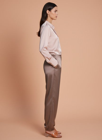 European Satin Loose Fit Trouser