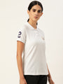 WOMENS PREMIUM COTTON PRINTED HALF SLEEVE POLO T-SHIRTS