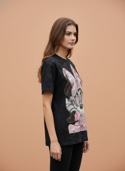 Stylish Graphic Print Oversized T-Shirt for Women