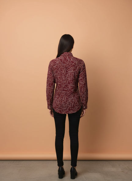 Premium Rayon Shirt With Spread Collar