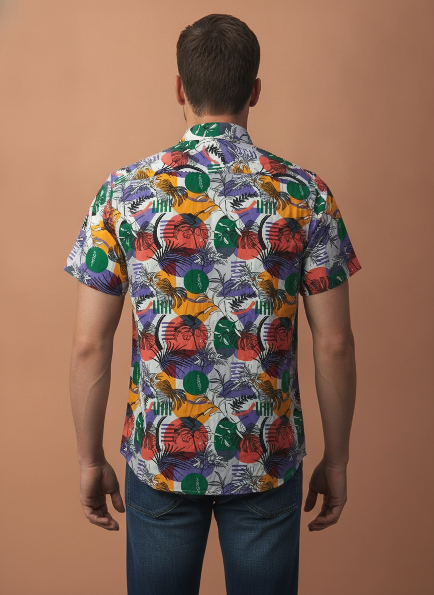 Multicolor Hawaiian Print Premium Rayon Shirt