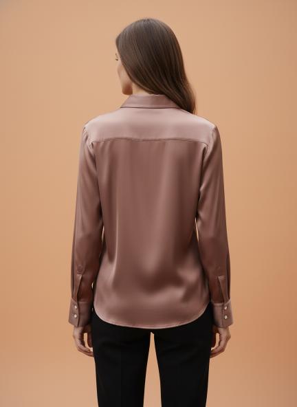 Cocoa Regular Fit Summer Satin Shirt