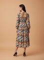 Rayon Printed A Line Full Sleeve Maxi Dress