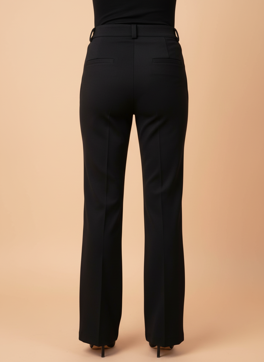 Black Flared Trousers for Women