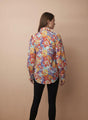 Luxury Muslin Digital Print Puff Sleeve Shirt