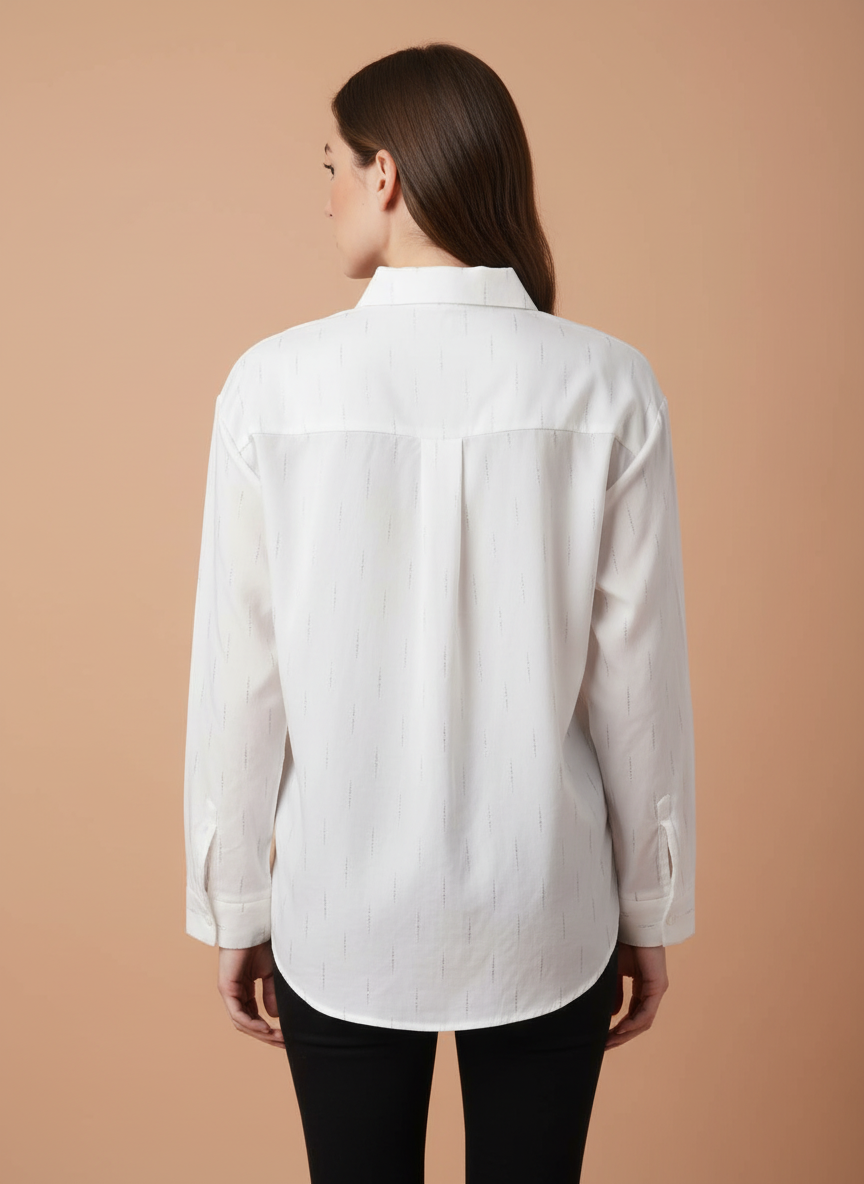 White Pinstripe Shirt for Women