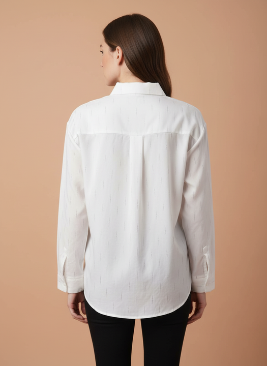 White Pinstripe Shirt for Women
