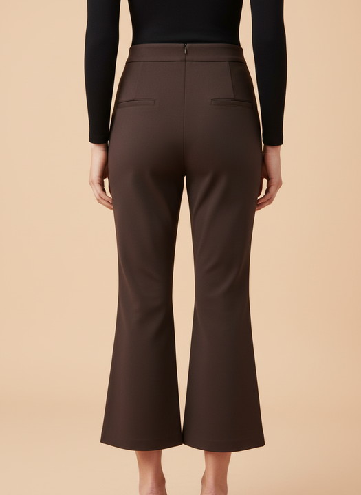 Brown Flared Trousers for Women