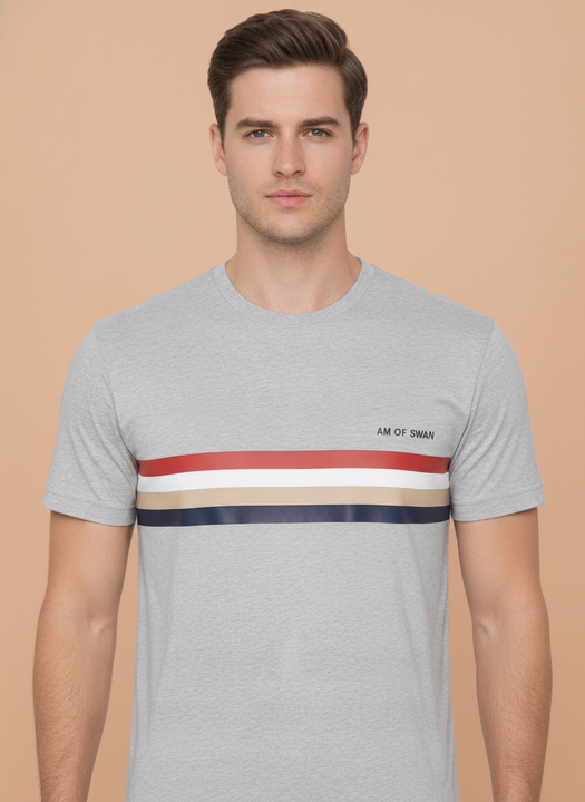 Mens Cotton Rich Graphic Half  Sleeve Crew Neck T-Shirts
