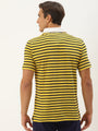 Yellow Premium Striped Polo Tees