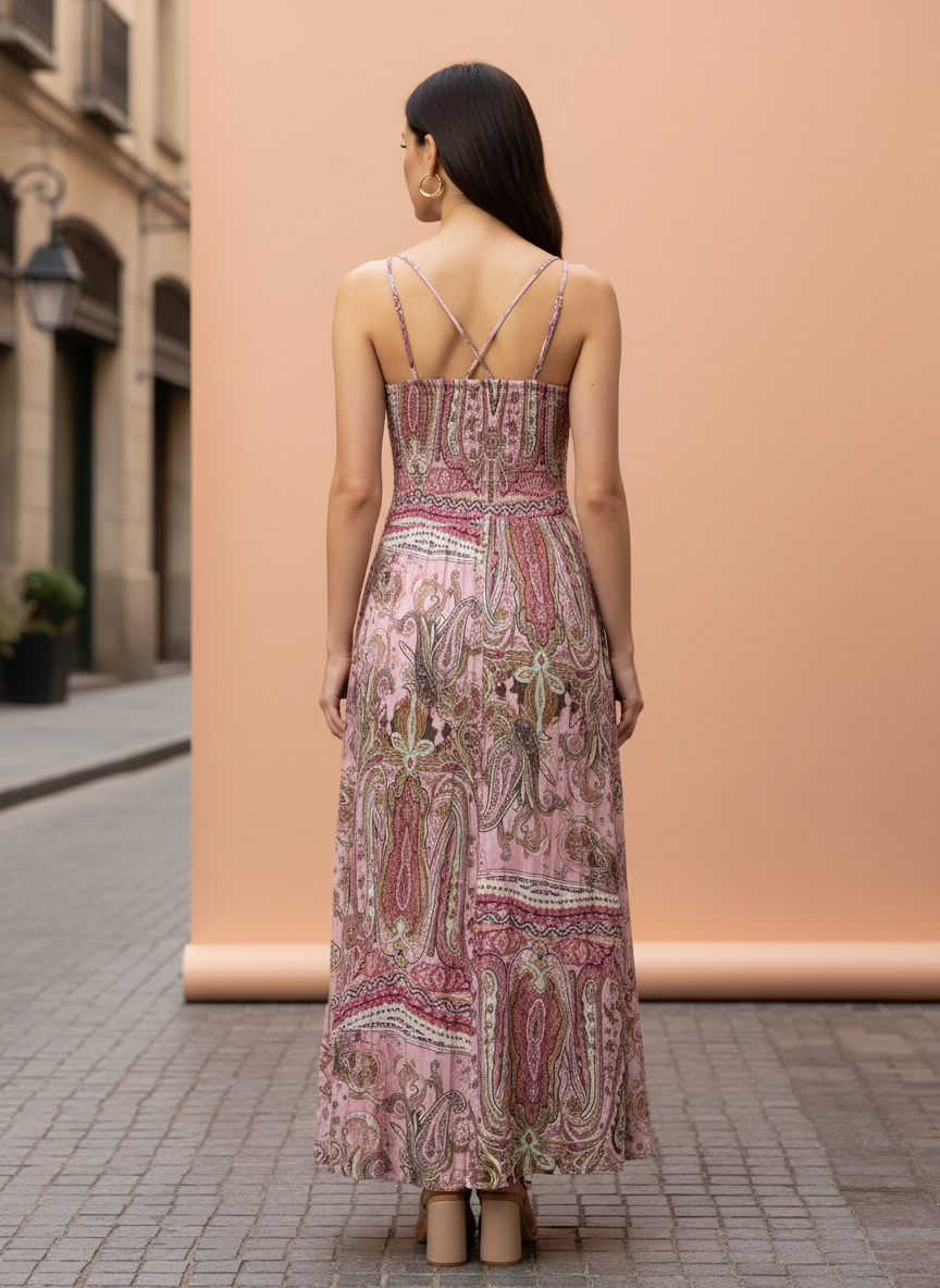 Women’s Elegant Printed Maxi Dress