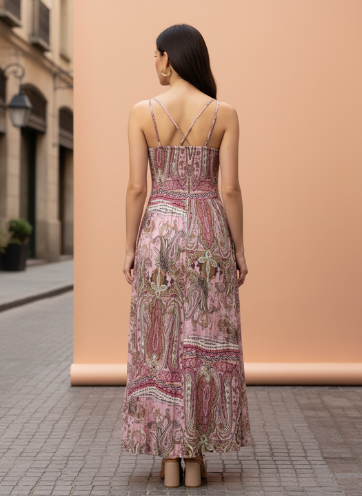 Women’s Elegant Printed Maxi Dress