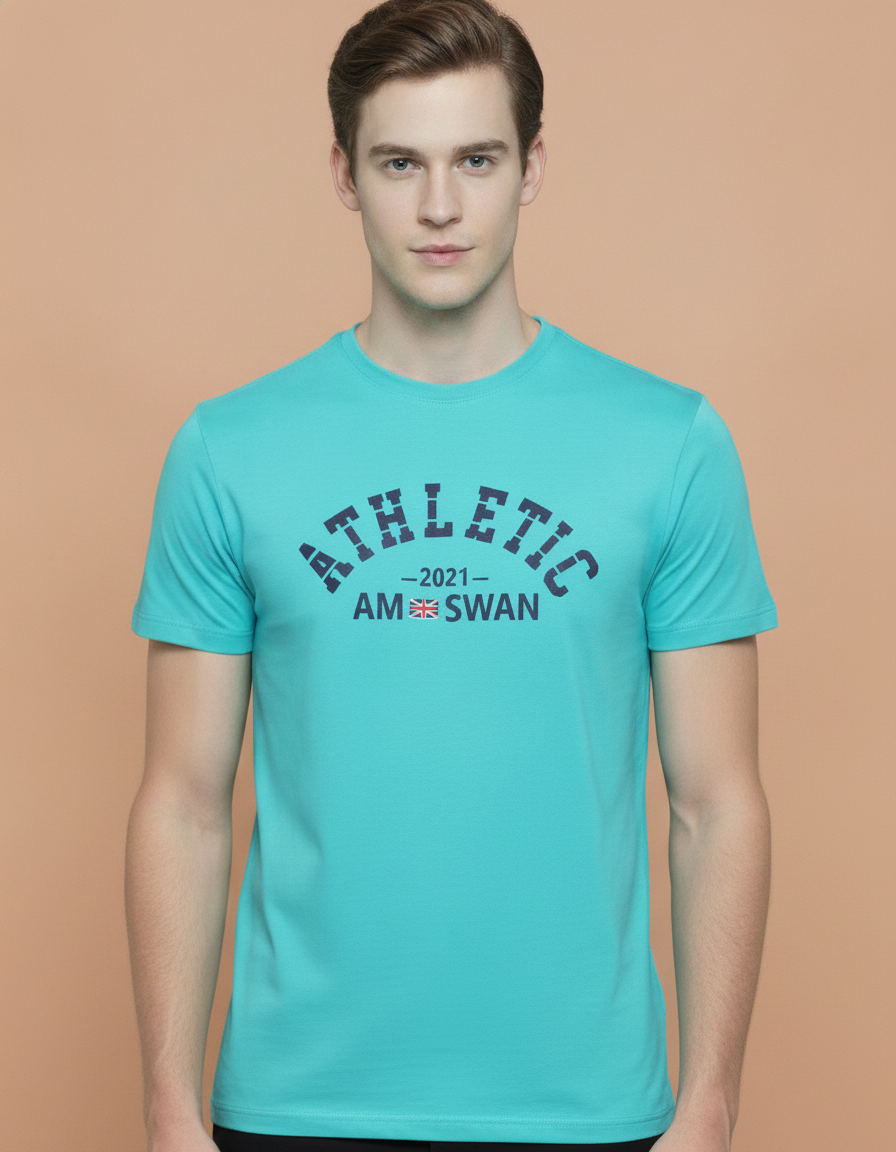 Mens Premium Cotton Printed Half Sleeve Crew Neck T-Shirts