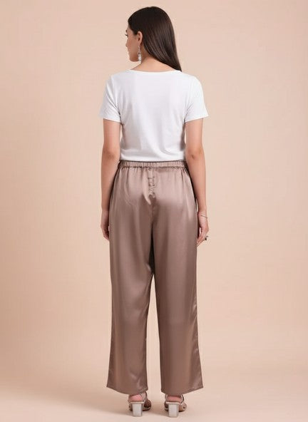 European Satin Loose Fit Trouser