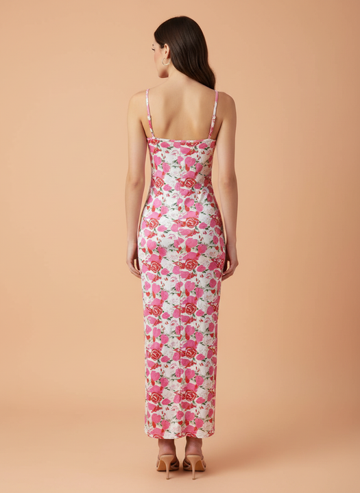 Elegant Floral Bodycon Maxi Dress for Women