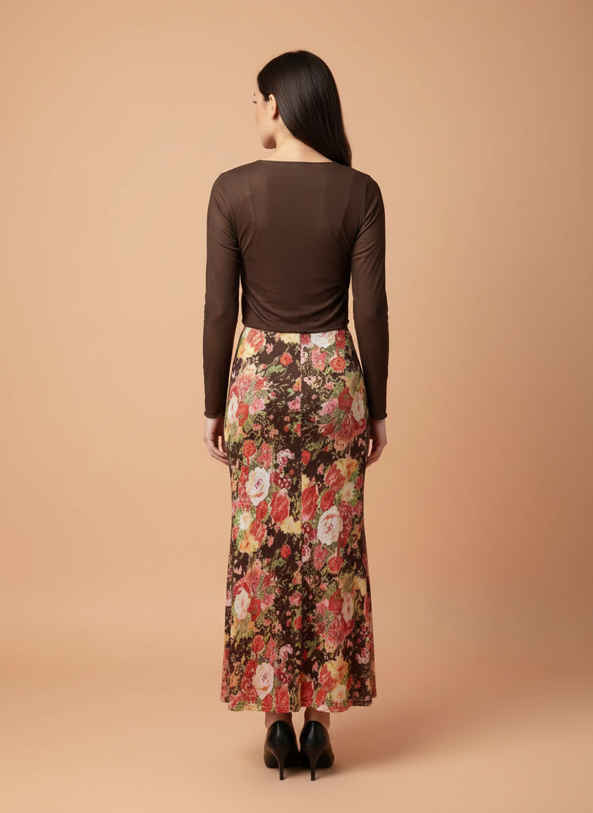 Elegant Floral Midi Dress with Shrug  Stylish Women’s Casual & Party Wear