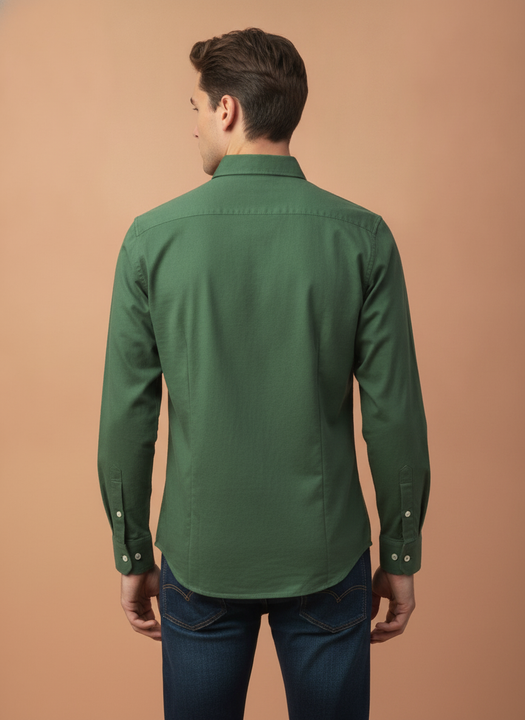 Premium Cotton Lycra Satin Sea Green Shirt