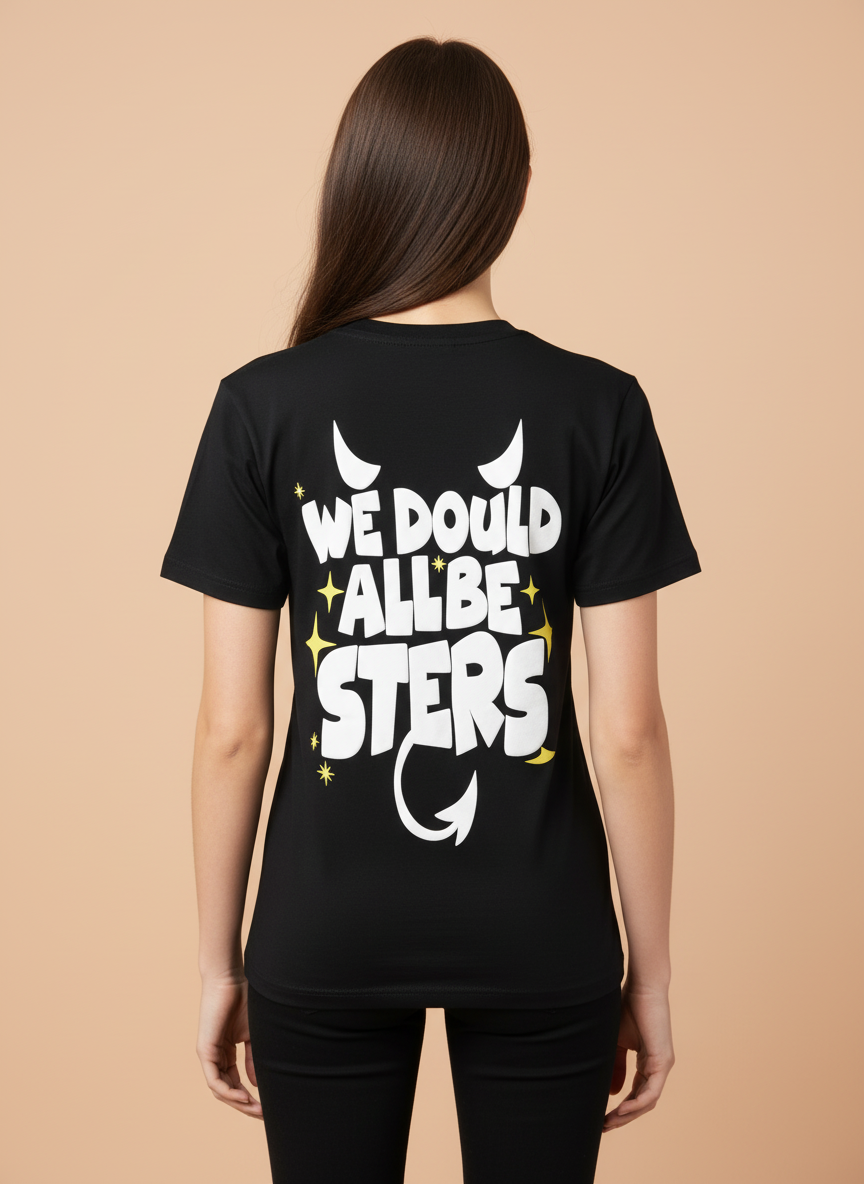 Women's Black Oversized T-Shirt