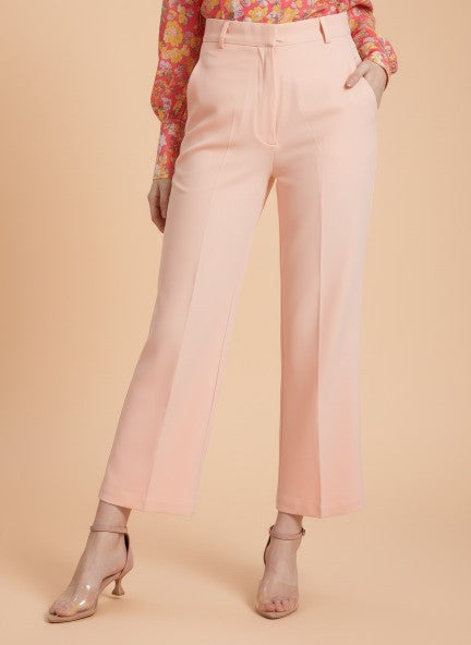 WOMEN'S LUXURY BANANA CREPE STRAIGHT FIT WITH FLAP POCKET TROUSER