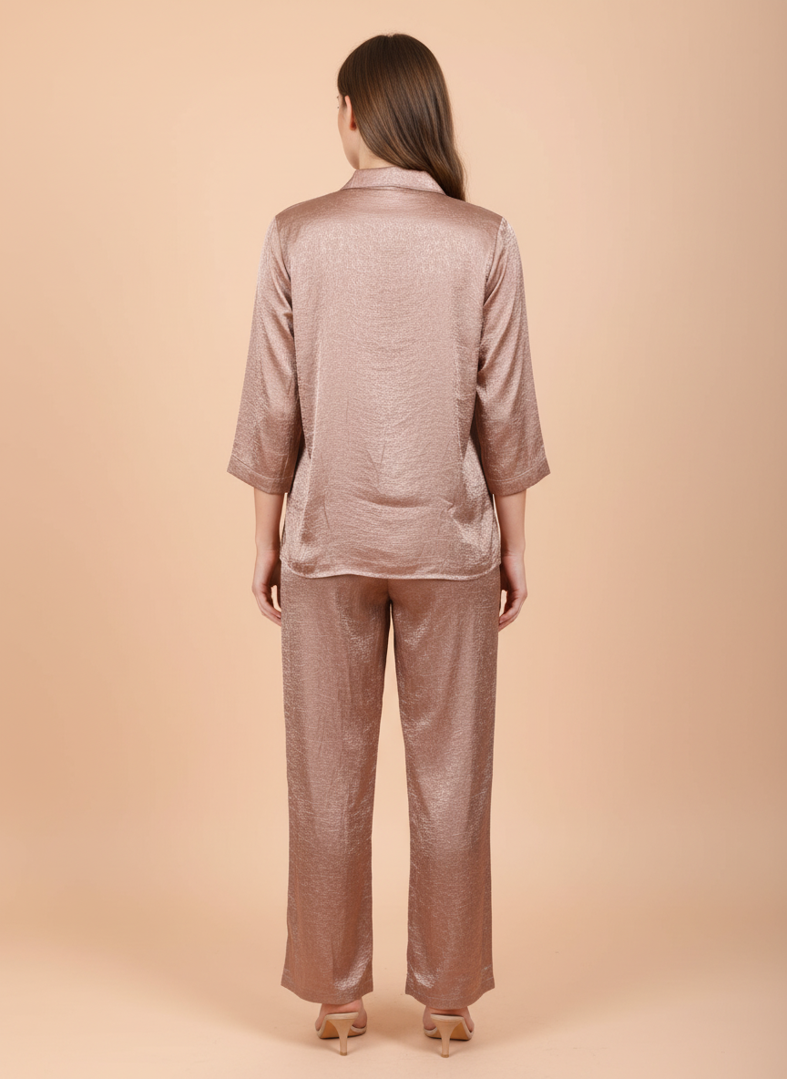 Elegant Dusty Pink Co-Ord Set for Women