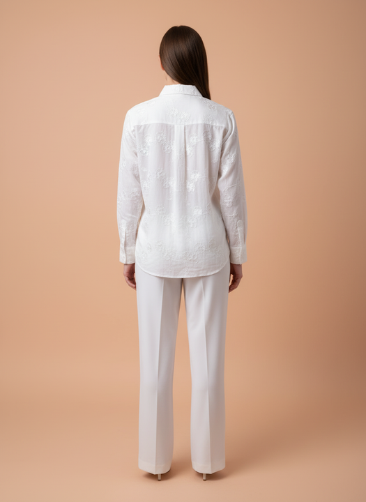 Women’s Elegant White Shirt & Trouser Co-Ord Set