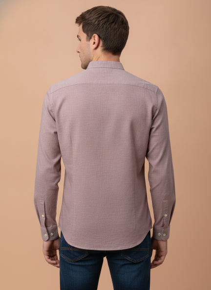 Premium Men'S Crinkle Cotton Shirt | Mauve
