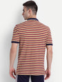 Mens Premium Cotton Striped Half Sleeve Collar T-Shirts